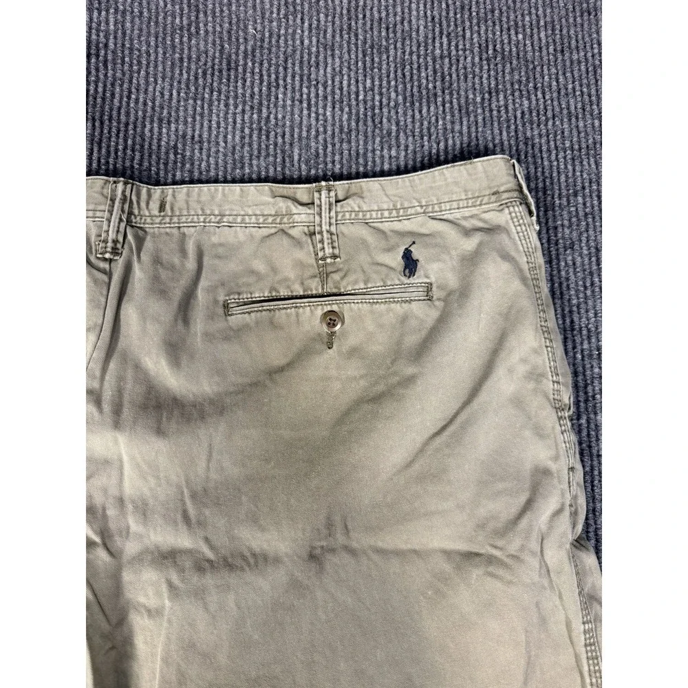 Polo Ralph Lauren Chino Shorts Mens Size 46B 46 Big Khaki Flat Front Classic Fit